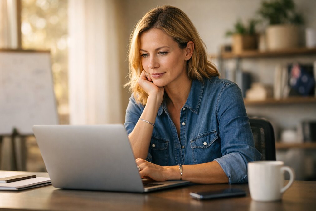 Small business owner cutting through AI noise - practical AI implementation guide